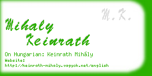 mihaly keinrath business card